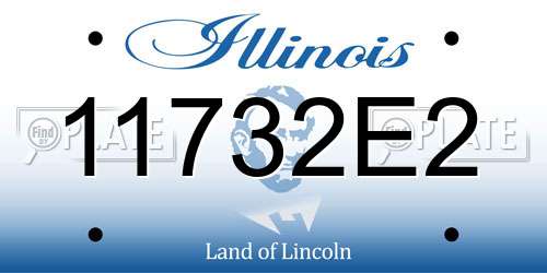 11732E2 Illinois License Plate