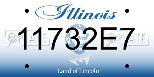 11732E7 Illinois License Plate