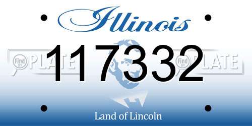 117332 Illinois License Plate