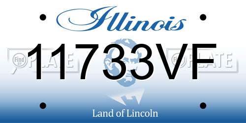 11733VF Illinois License Plate