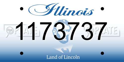 1173737 Illinois License Plate