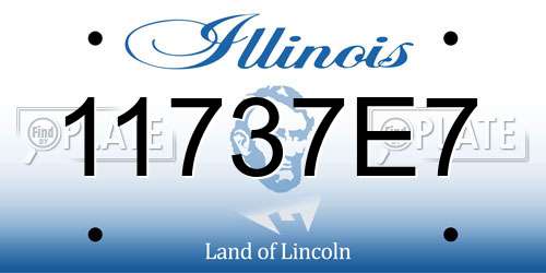 11737E7 Illinois License Plate