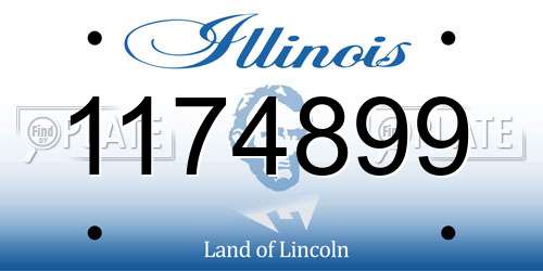 1174899 Illinois License Plate