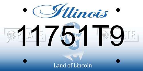 11751T9 Illinois License Plate