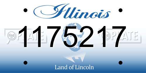1175217 Illinois License Plate