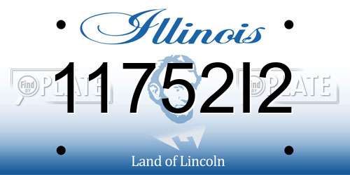 11752I2 Illinois License Plate