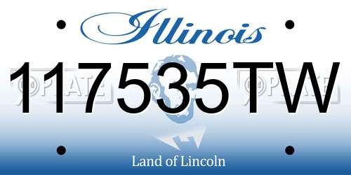 117535TW Illinois License Plate