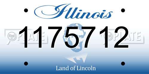 1175712 Illinois License Plate