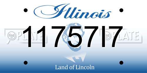 11757I7 Illinois License Plate