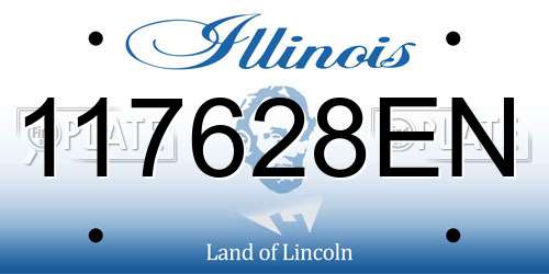 117628EN Illinois License Plate