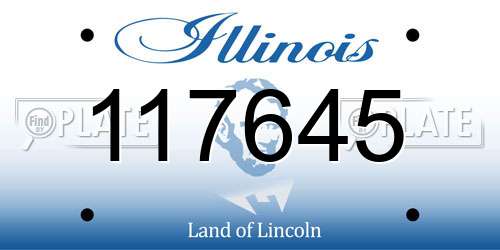 117645 Illinois License Plate