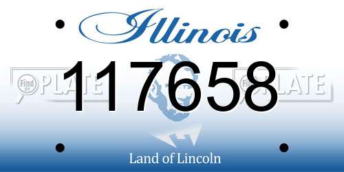 117658 Illinois License Plate