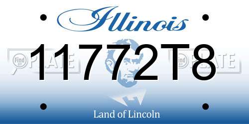 11772T8 Illinois License Plate