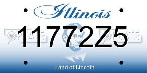 11772Z5 Illinois License Plate