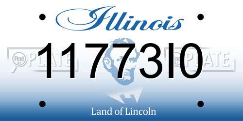 11773I0 Illinois License Plate