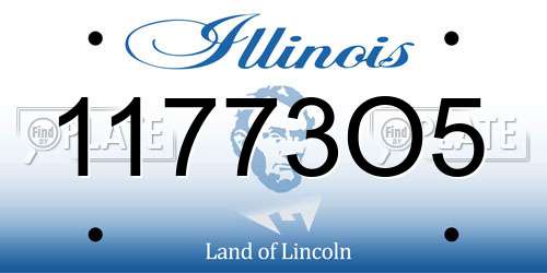 11773O5 Illinois License Plate