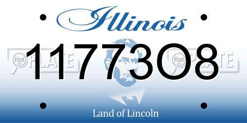 11773O8 Illinois License Plate