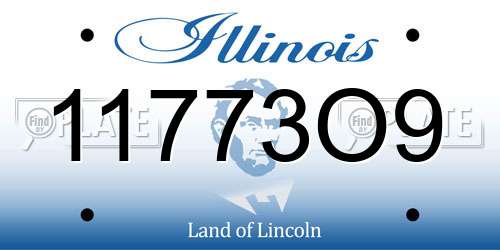 11773O9 Illinois License Plate
