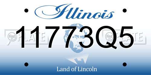 11773Q5 Illinois License Plate