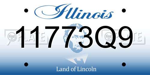 11773Q9 Illinois License Plate