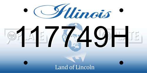 117749H Illinois License Plate
