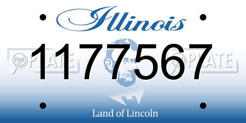 1177567 Illinois License Plate
