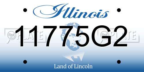 11775G2 Illinois License Plate