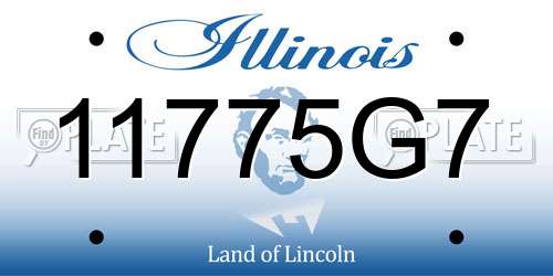 11775G7 Illinois License Plate