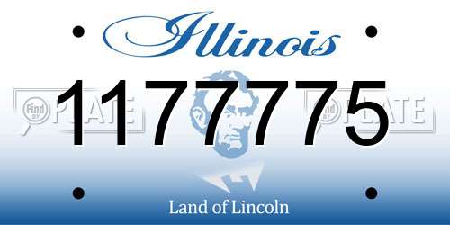 1177775 Illinois License Plate