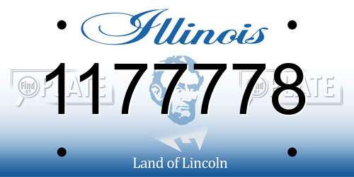 1177778 Illinois License Plate