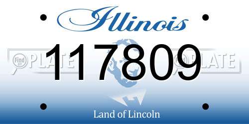 117809 Illinois License Plate