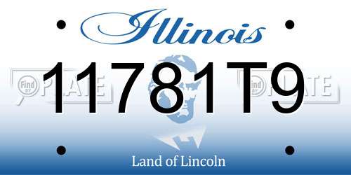 11781T9 Illinois License Plate