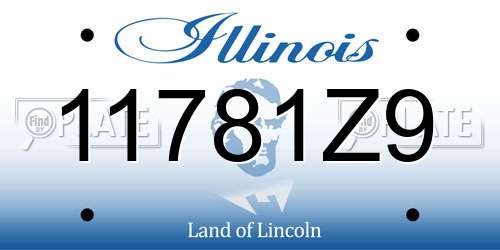 11781Z9 Illinois License Plate