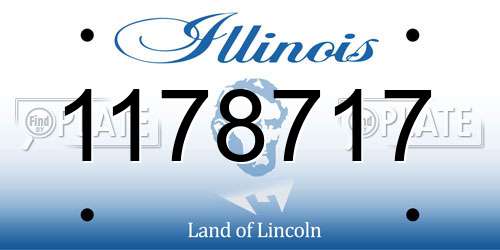 1178717 Illinois License Plate