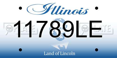 11789LE Illinois License Plate