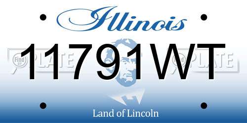 11791WT Illinois License Plate