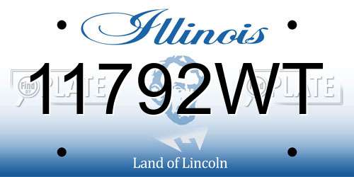 11792WT Illinois License Plate