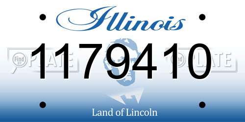 1179410 Illinois License Plate