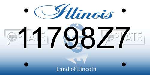 11798Z7 Illinois License Plate