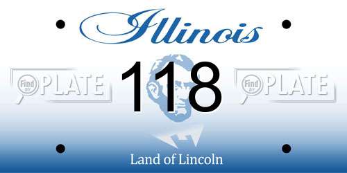 118 Illinois License Plate