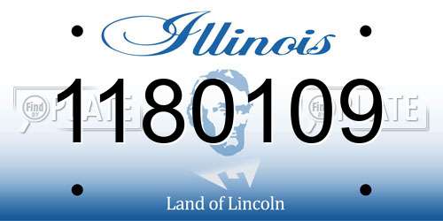 1180109 Illinois License Plate