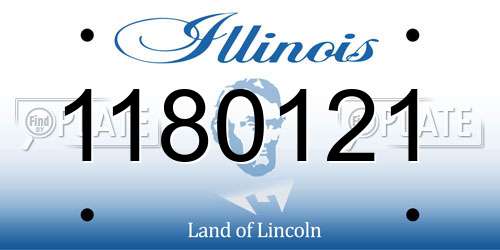 1180121 Illinois License Plate