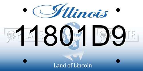 11801D9 Illinois License Plate