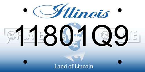 11801Q9 Illinois License Plate