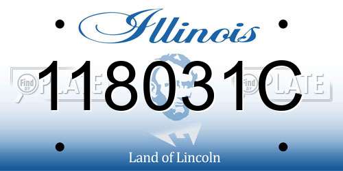 118031C Illinois License Plate