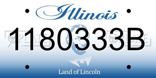 1180333B Illinois License Plate