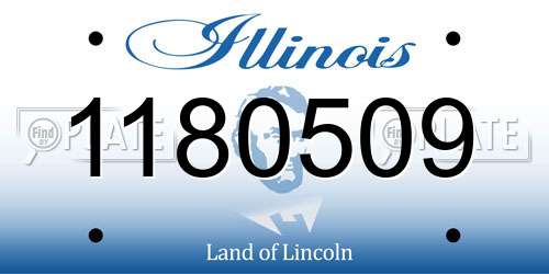 1180509 Illinois License Plate