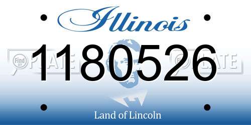 1180526 Illinois License Plate