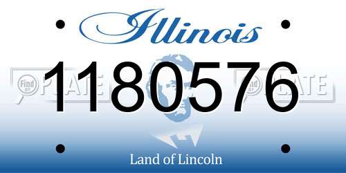 1180576 Illinois License Plate