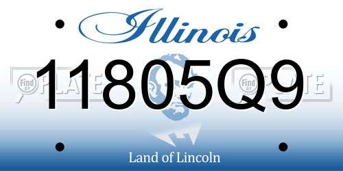11805Q9 Illinois License Plate